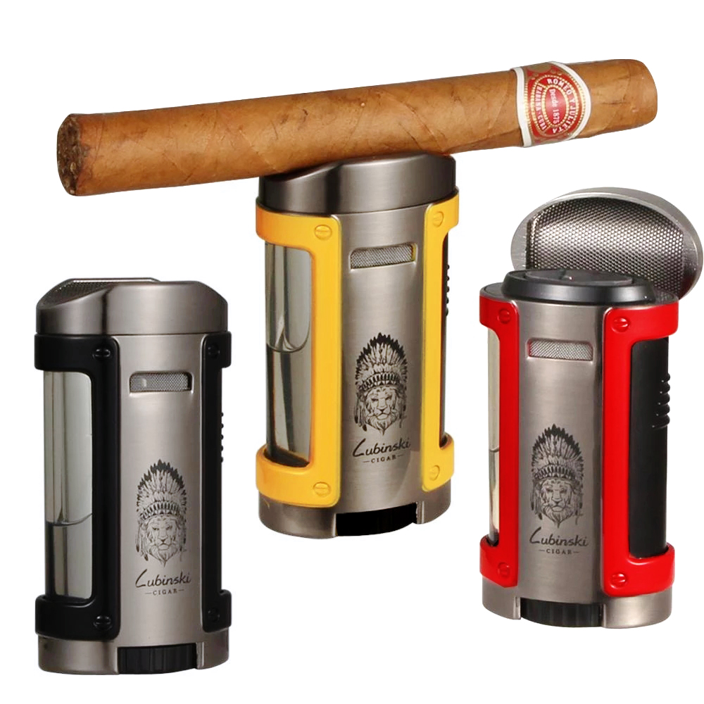 Lighter Windproof - LUBINSKI Windproof Cigar Lighter Metal Portable