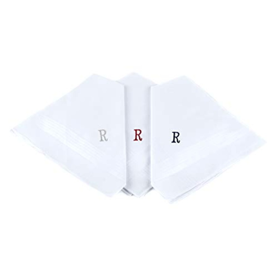Monogrammed Handkerchief - Initial Handkerchief for Men, Monogrammed Boxed