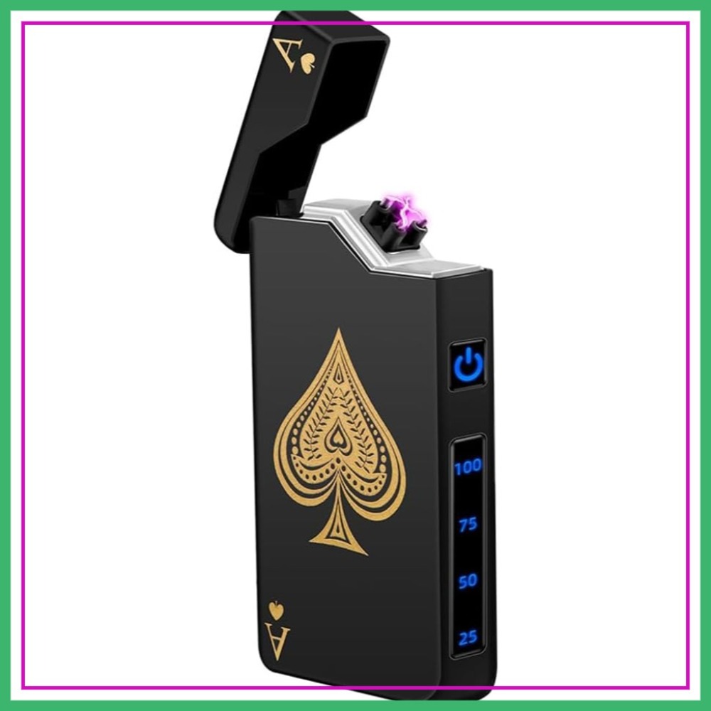 Lighter Windproof - Dual Arc Plasma Lighter, Rechargeable USB,
