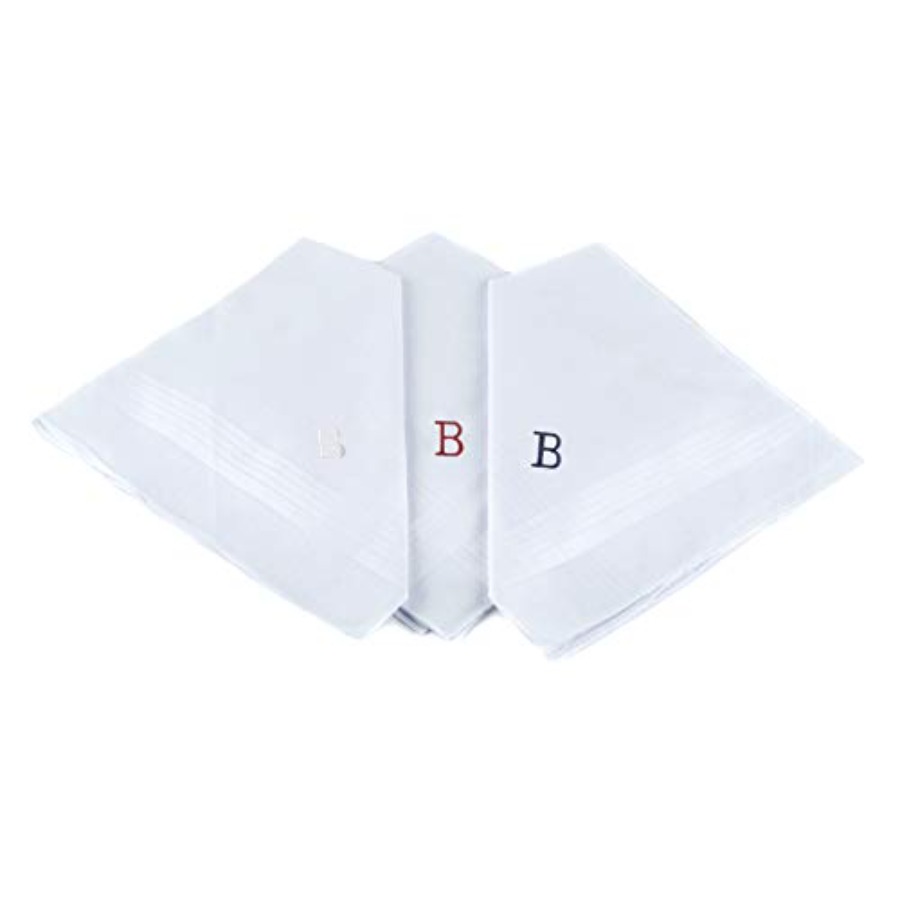 Monogrammed Handkerchief - Initial Handkerchief for Men, Monogrammed Boxed