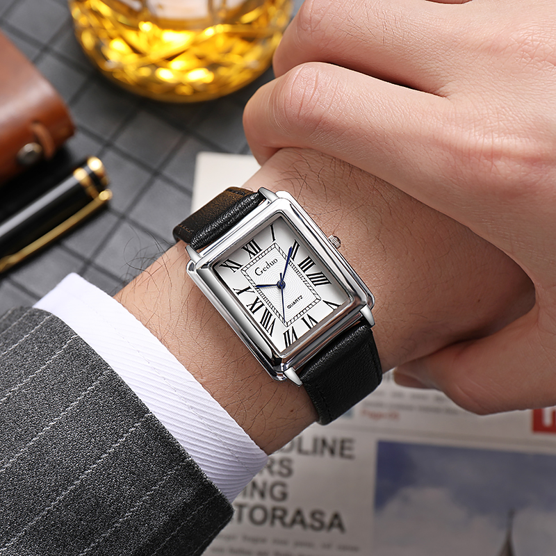 Men Accessories For Wrist - New Fashion Luxury Designer Rectangle Dial