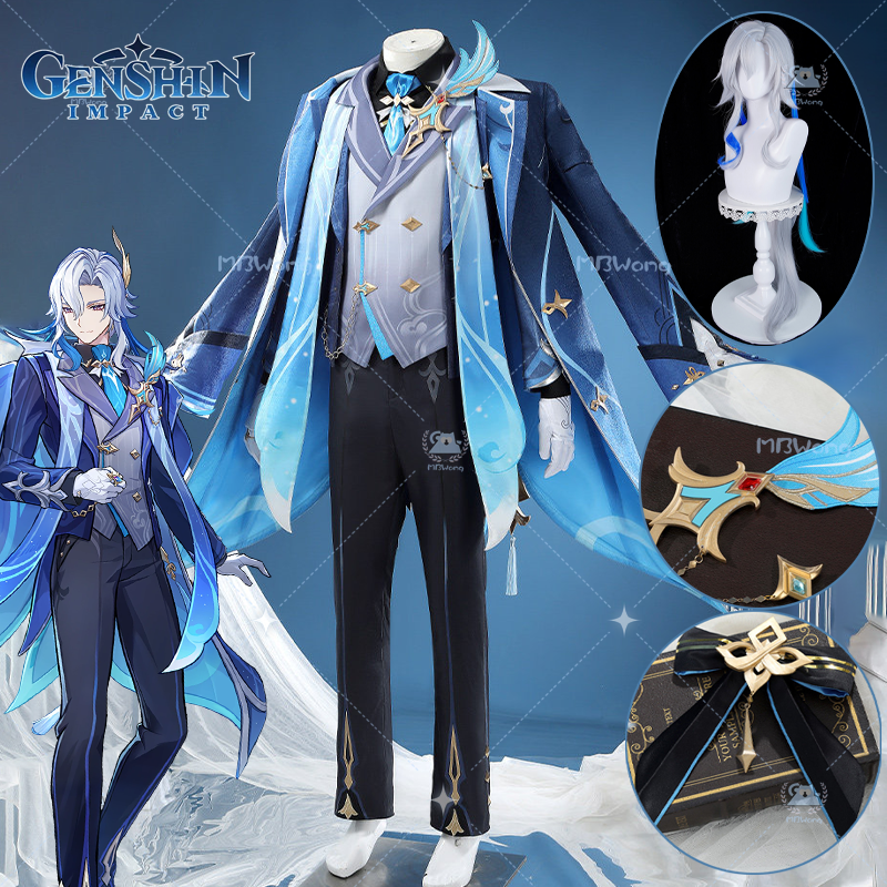 Men Accessories To Gift - Game Genshin Impact Neuvillette Cosplay Costume
