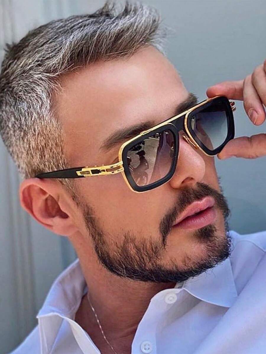 Men'S Accessories Glasses - 1pc Men's Double Beam Fashion Glasses,