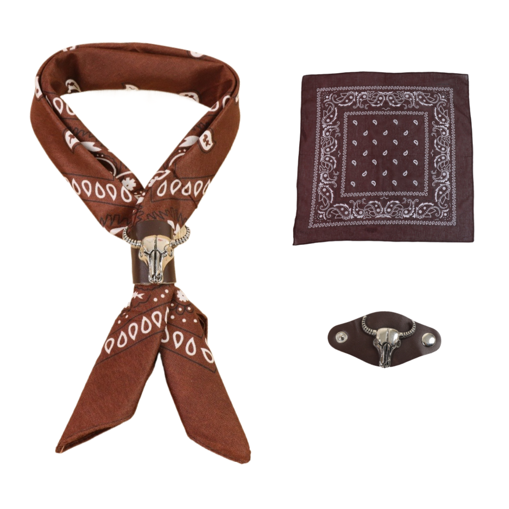 Men Accessories Ring - Artistic Cotton Square Scarf American Street