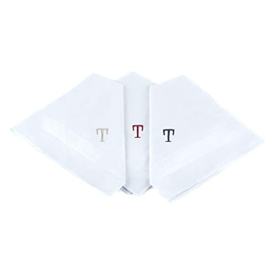 Monogrammed Handkerchief - Initial Handkerchief for Men, Monogrammed Boxed
