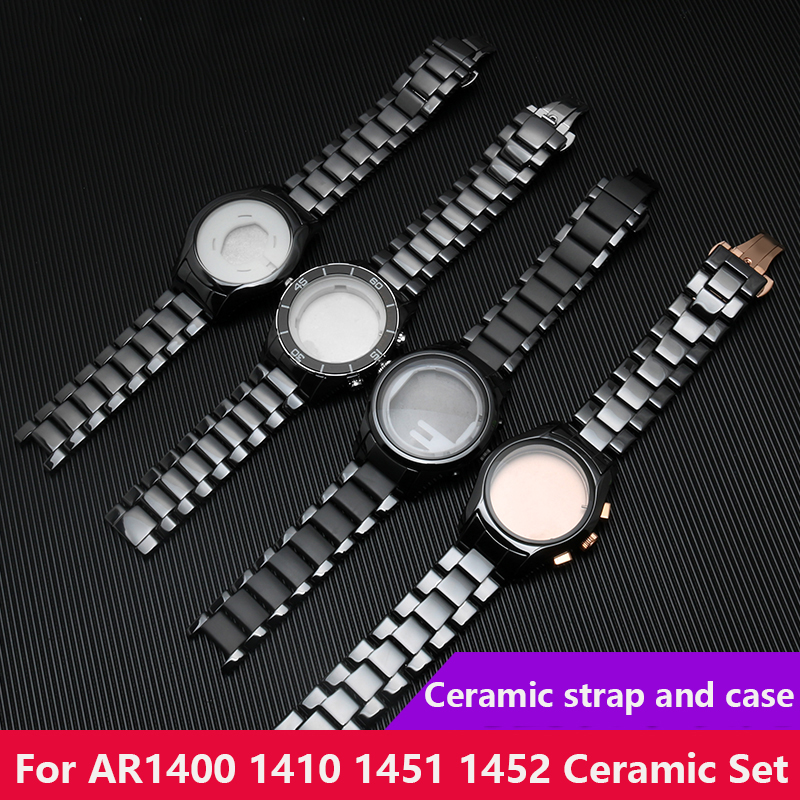 Men'S Accessories Armani - Black Ceramic Strap and Case Set