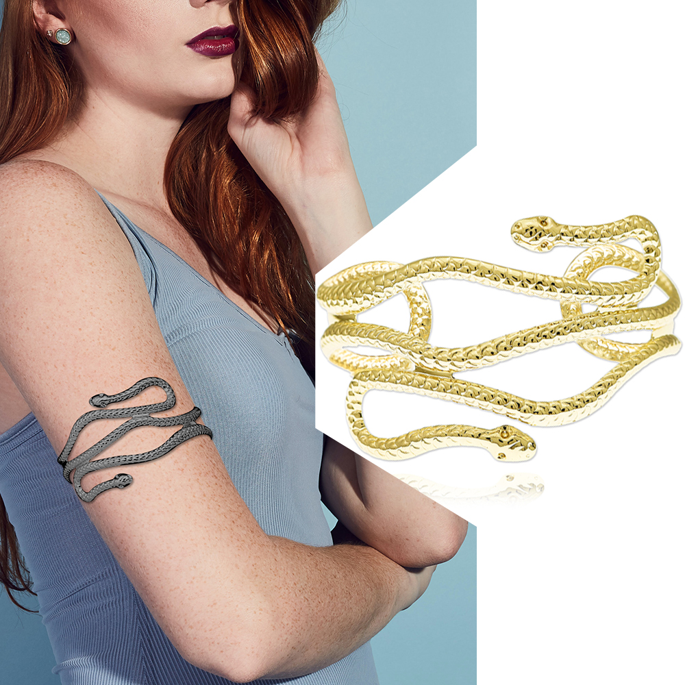 Men'S Accessories Jewelry Egypt - Egypt Cleopatra Swirl Snake Arm Cuff