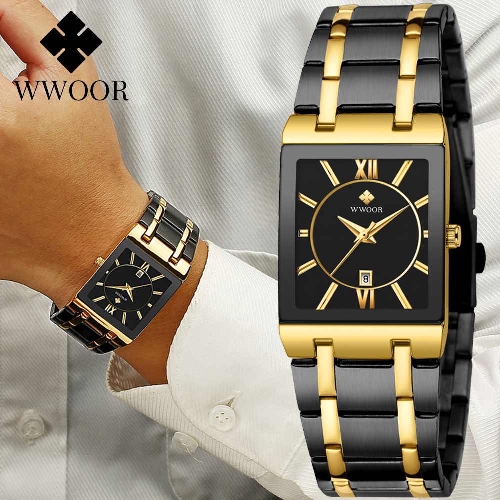 Men Accessories For Wrist - WWOOR Brand Luxury Gold Bracelet Men's