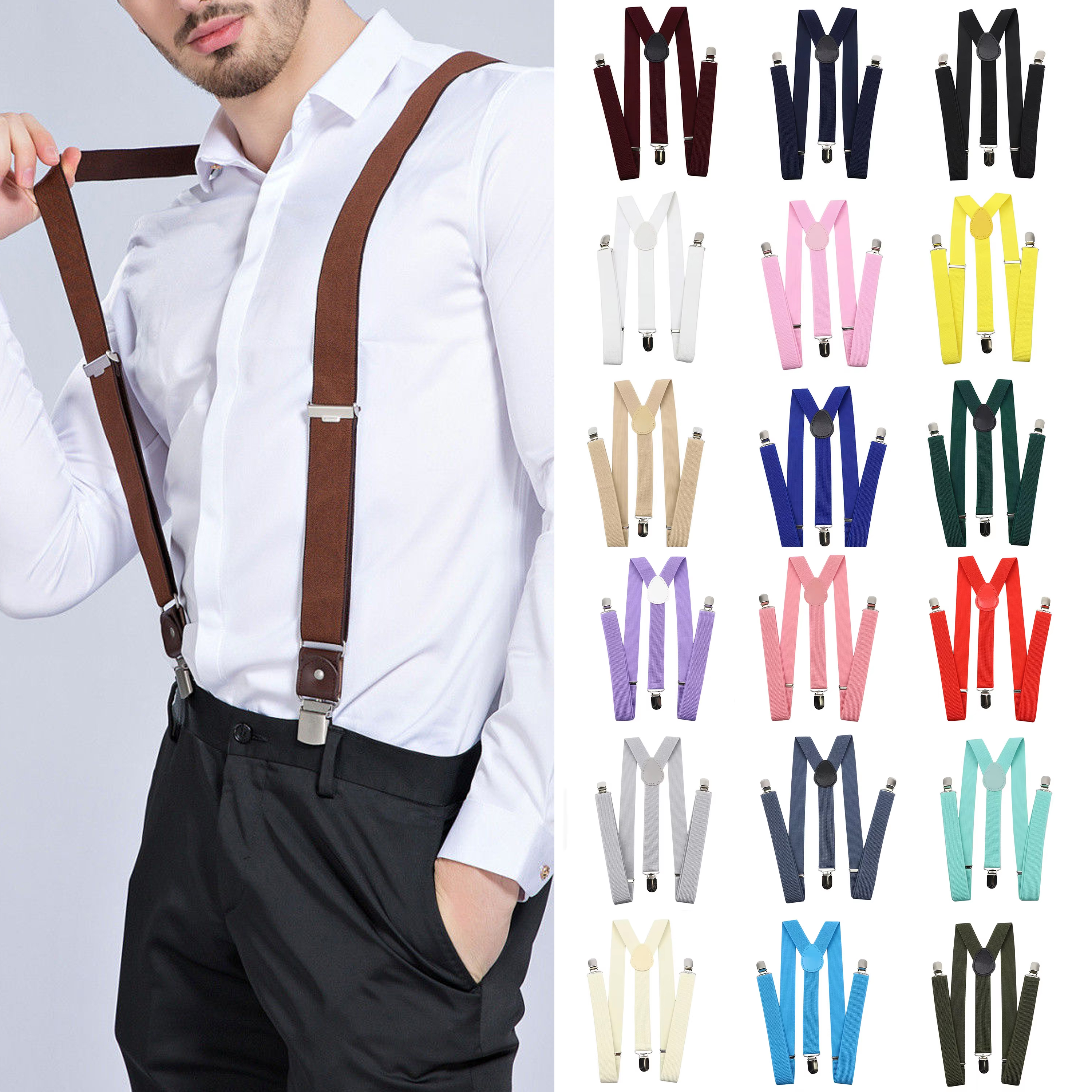 Men Accessories Sale - Hot Sale Solid Color Elastic Leather