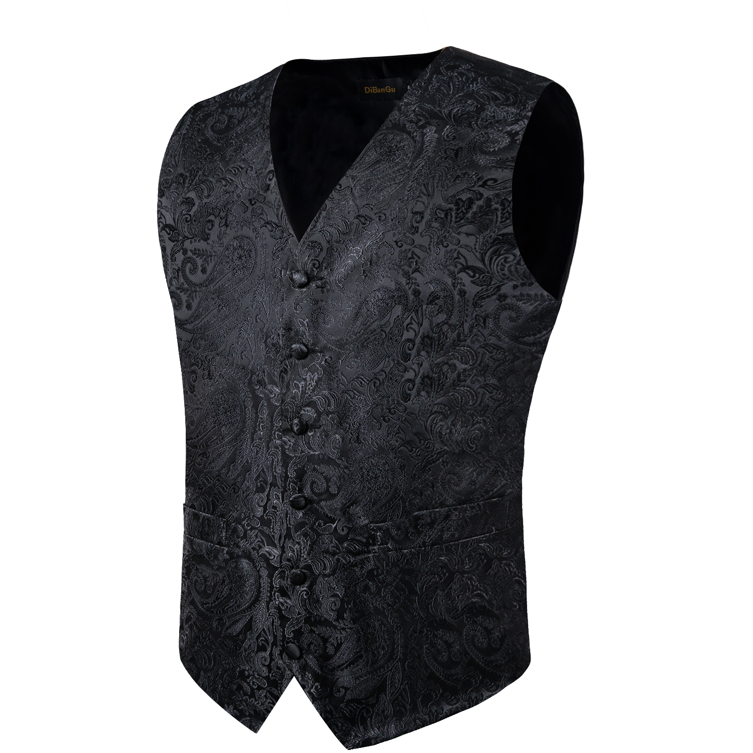Suit Vest for Men Black Solid  - Men Formal Wear Wedding recensione e prezzo