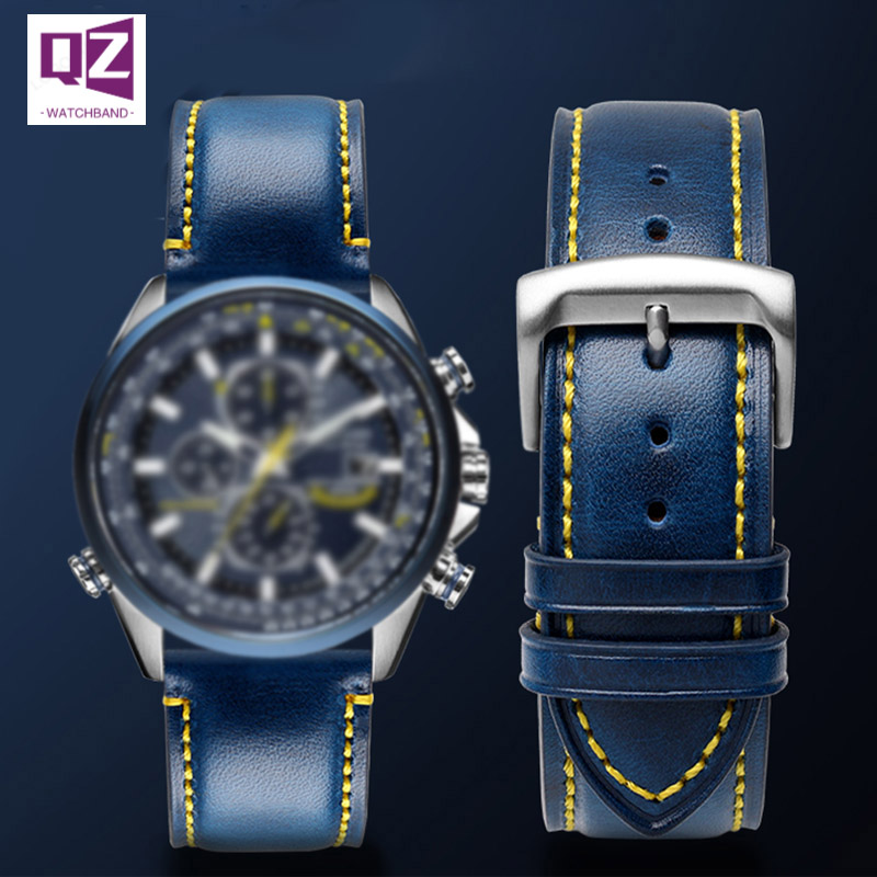 Blue Genuine Leather Watchband - Men'S Accessories Armani 리뷰 및 가격