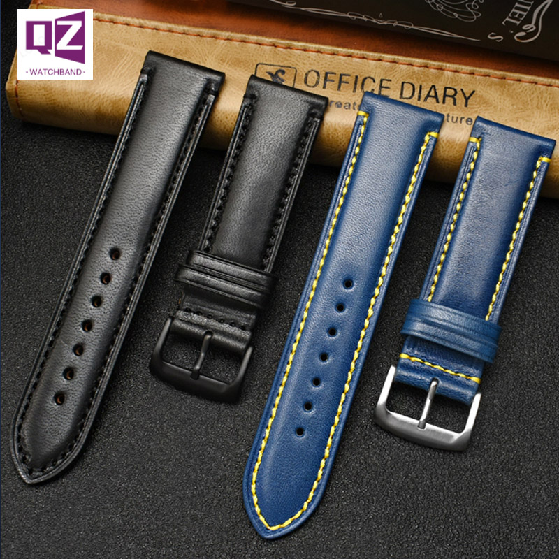 Blue Genuine Leather Watchband - Men'S Accessories Armani 리뷰 및 가격
