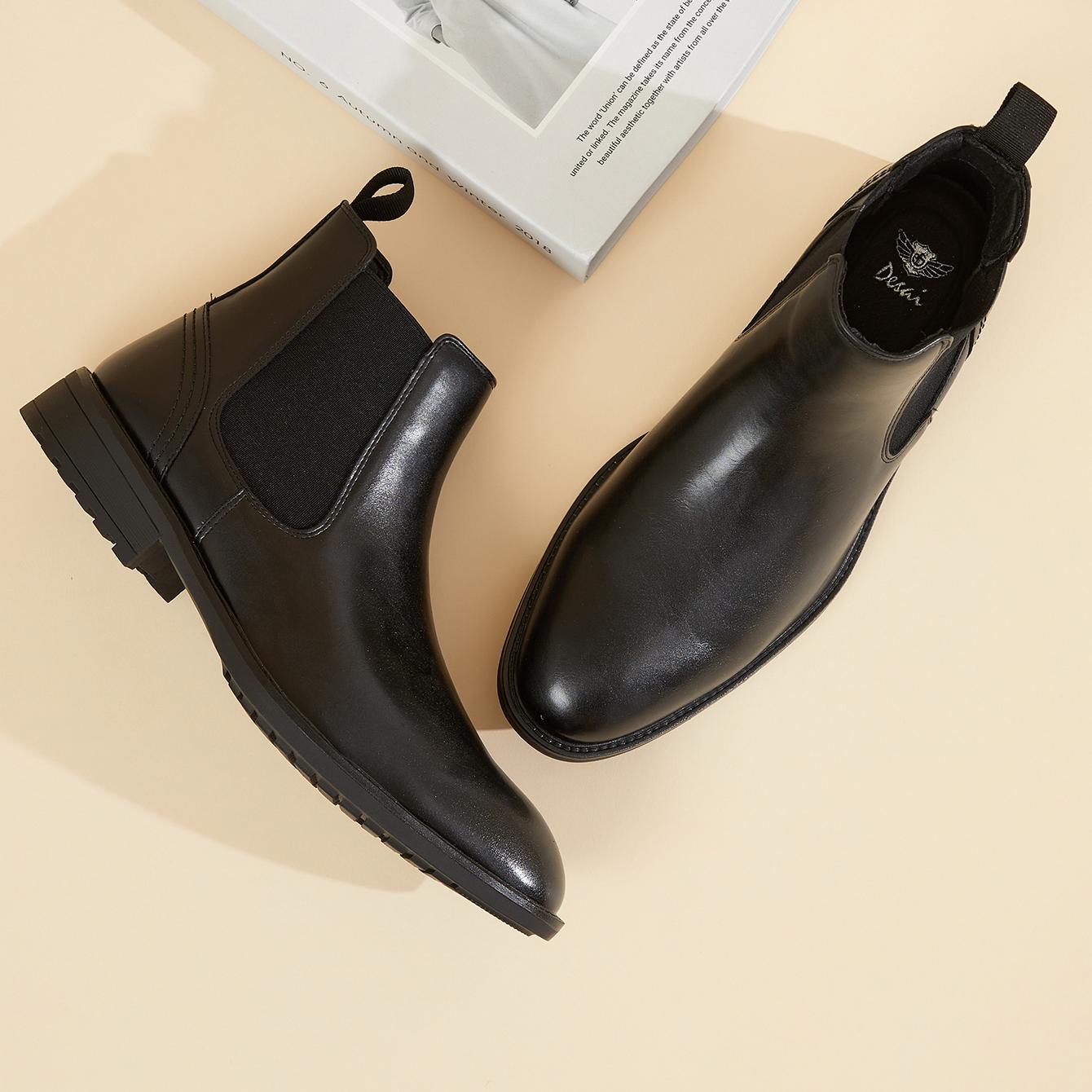 Men Leather Chelsea Boots Slip - Men Formal Wear With Boots recensione e prezzo