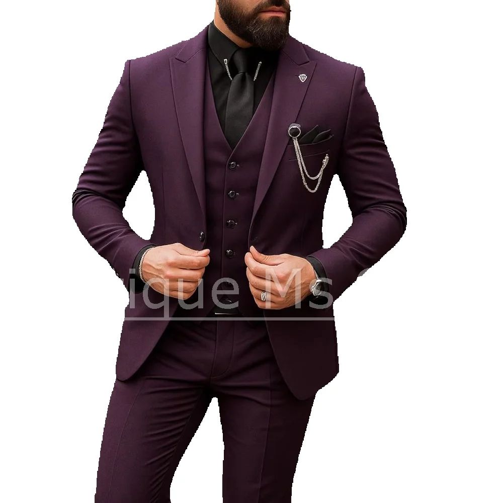 Men's 3 Piece Suit Single Brea - Men Formal Wear Pants recensione e prezzo