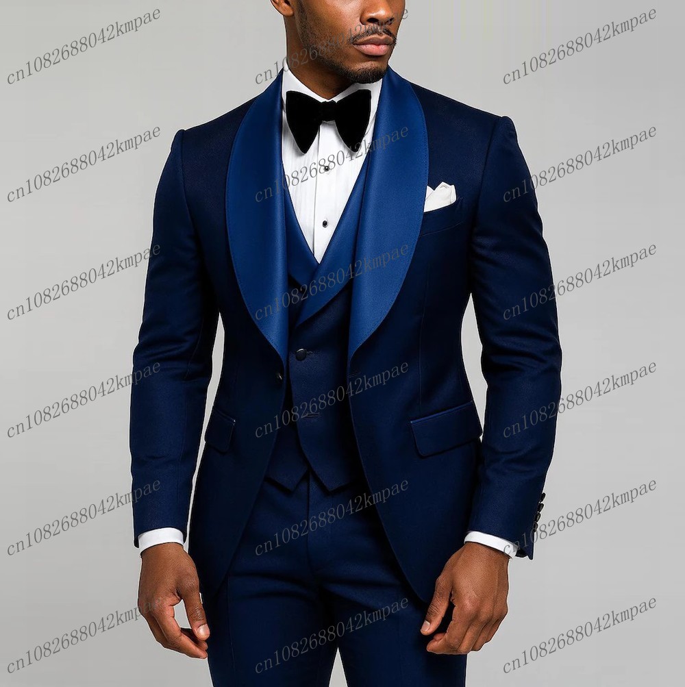 New Navy Blue Formal Men Suit  - Men Formal Wear Wedding recensione e prezzo