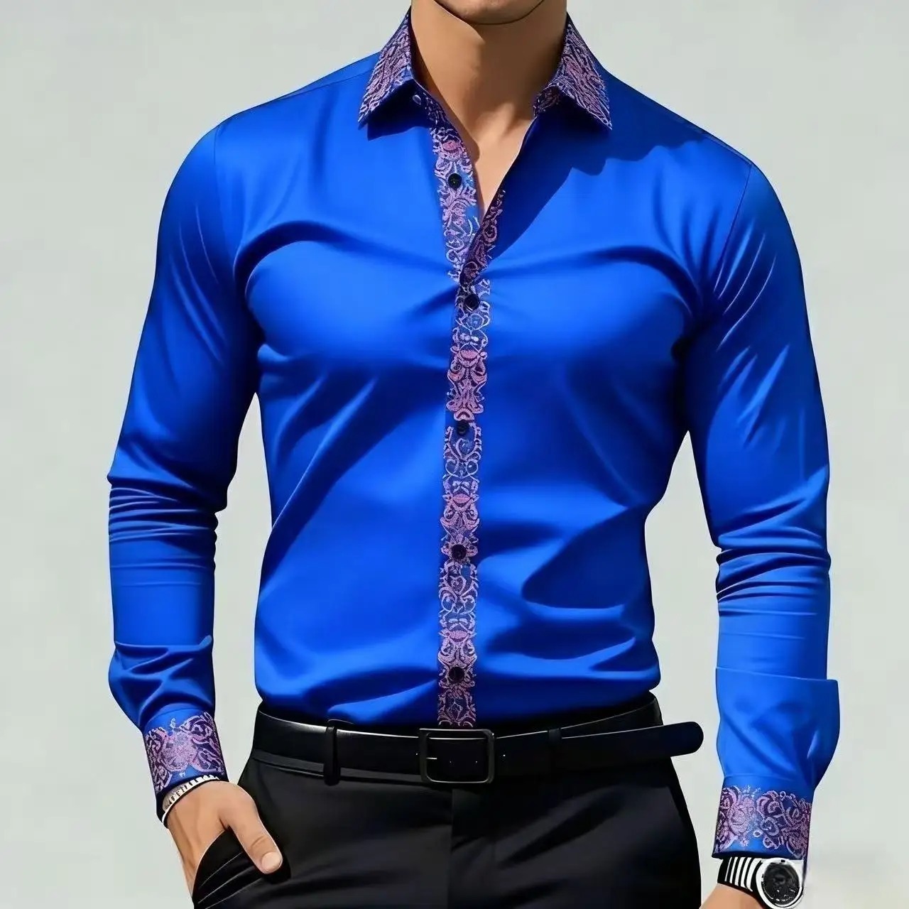 Men's Ethnic Style Printed Shi - Men'S Formal Ethnic Wear recensione e prezzo