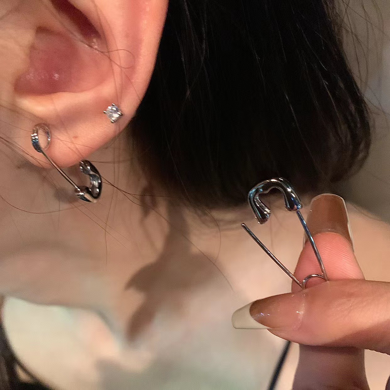 6PCS SET Goth Punk Crystal Cro - Men Accessories Aesthetic 리뷰 및 가격