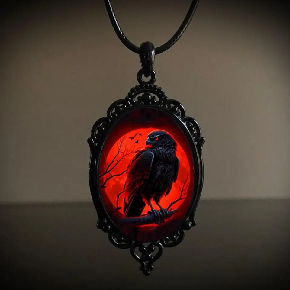 Gothic Vampire Owl Cameo Neckl - Men'S Vampire Accessories 리뷰 및 가격