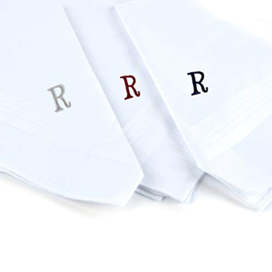 Initial Handkerchief for Men,  - Monogrammed Handkerchief recensione e prezzo