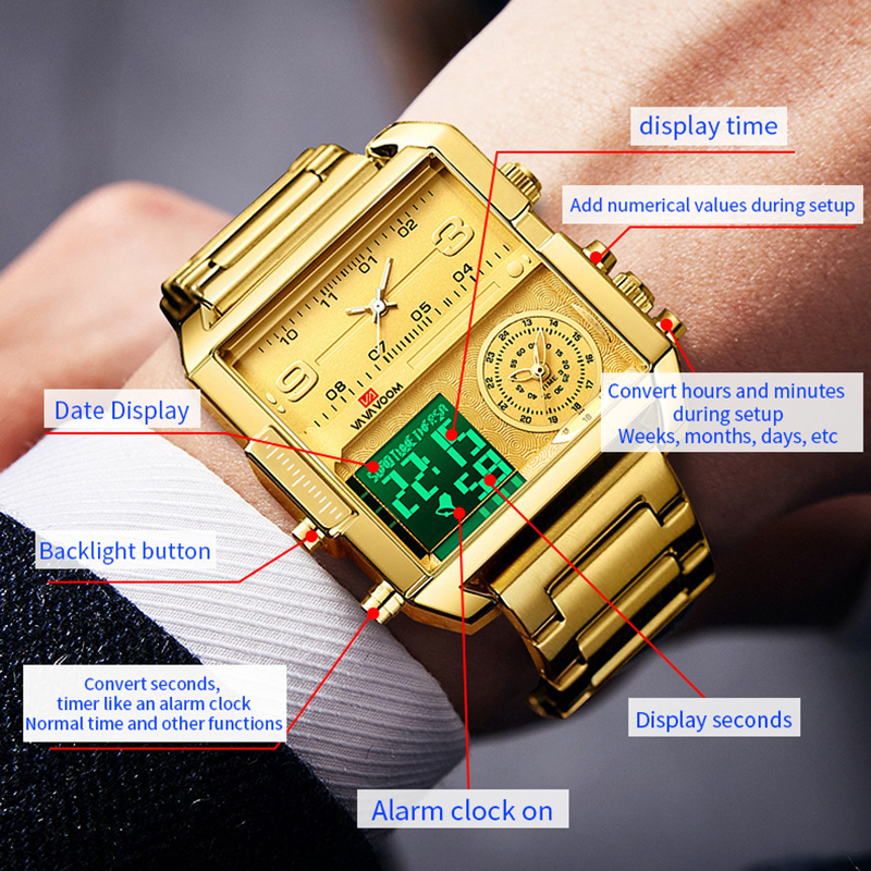 Dual Display Men Sports Watche - Men Accessories For Wrist 리뷰 및 가격