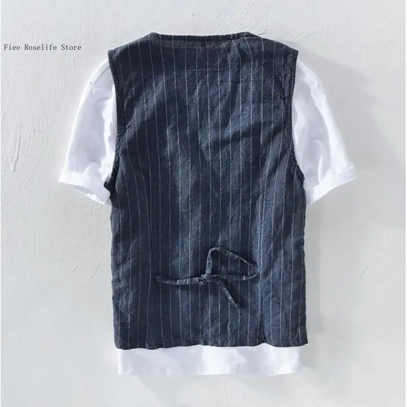 British Casual Linen Vest for  - Men Formal Wear For Summer recensione e prezzo