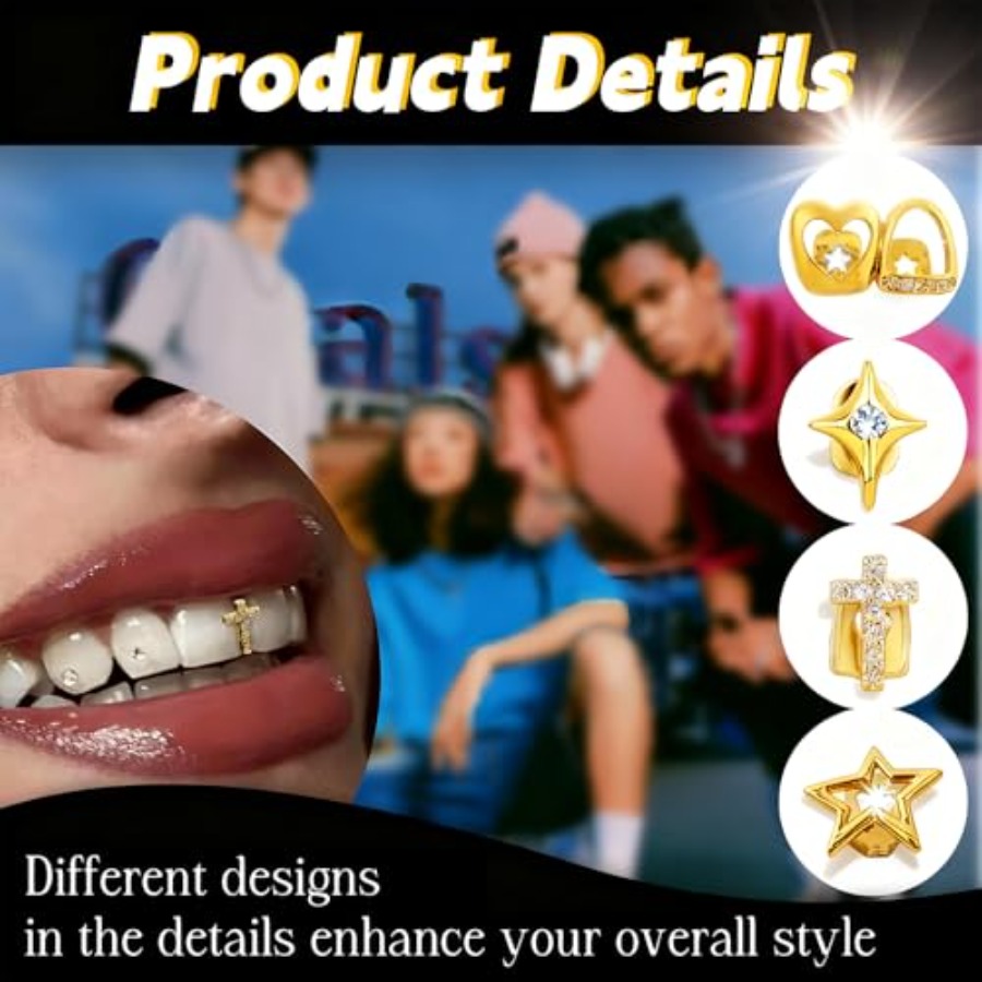 Fake Grills, Grillz Teeth Men  - Men'S Vampire Accessories 리뷰 및 가격