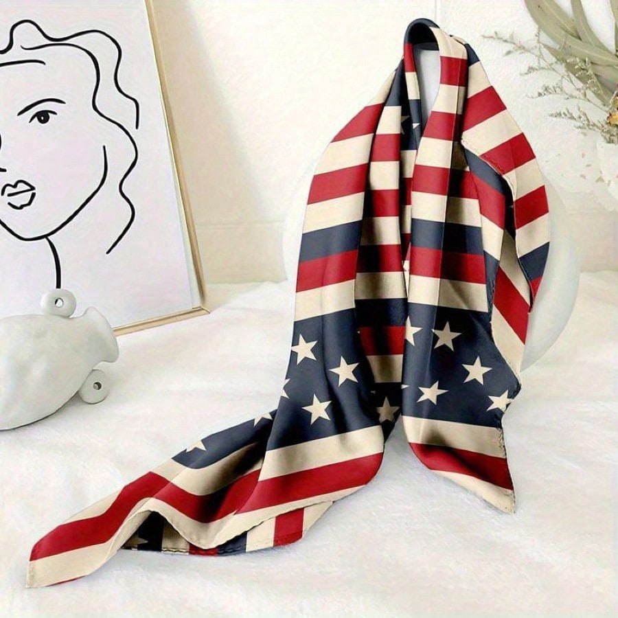 1pc Patriotic Striped Star Hea - Men Accessories For Neck 리뷰 및 가격