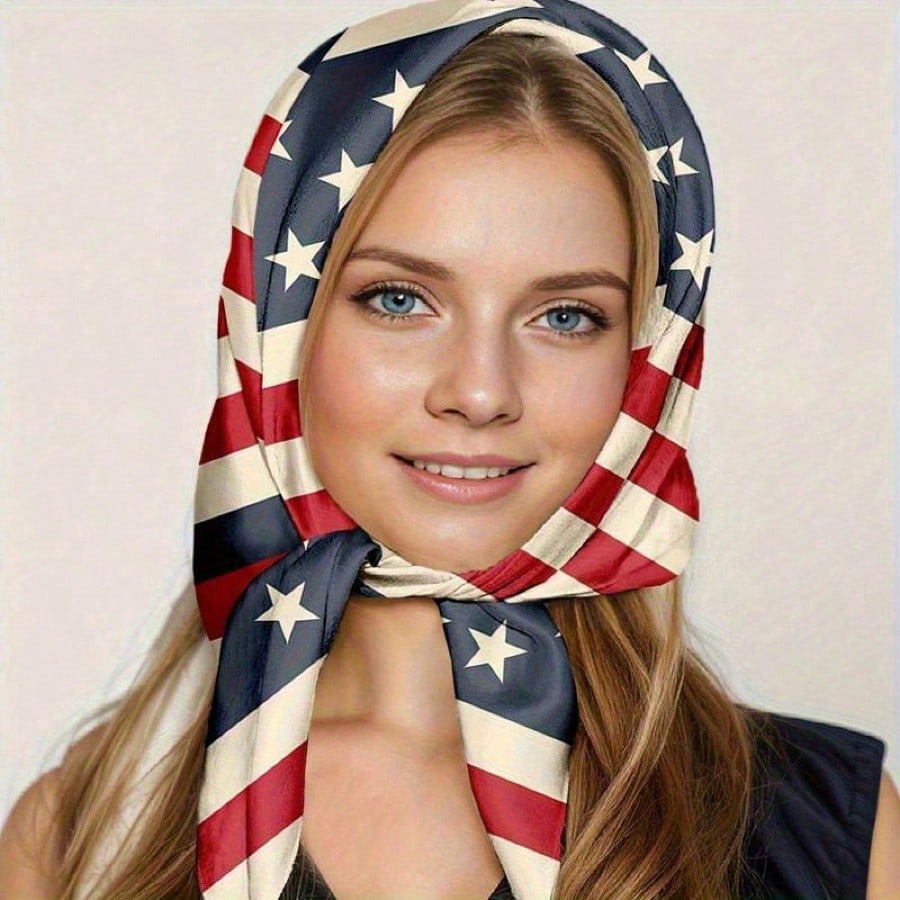 1pc Patriotic Striped Star Hea - Men Accessories For Neck 리뷰 및 가격