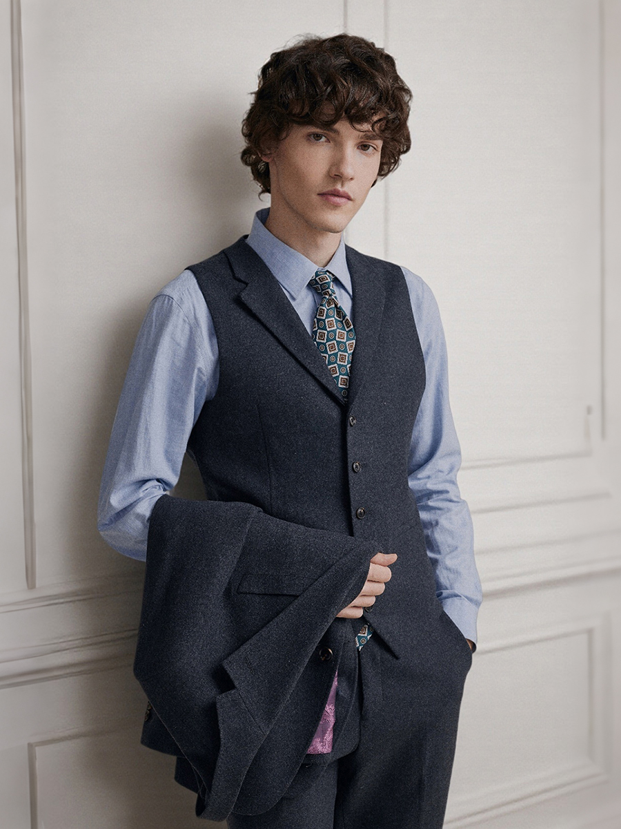 Premium Grey 55% Wool Men's Su - Men'S Formal Wear Attire recensione e prezzo