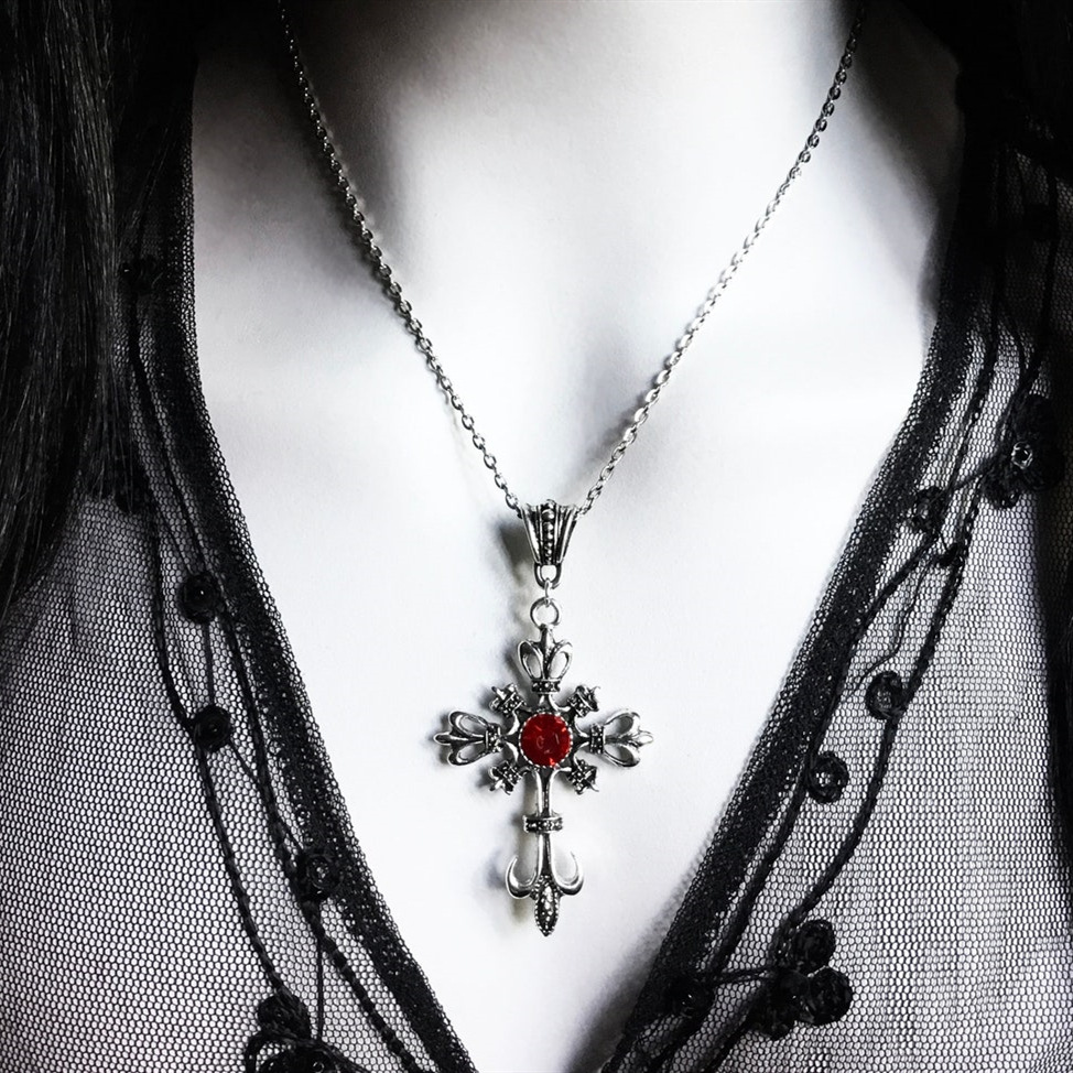 Gothic Cross Necklace For Wome - Men'S Vampire Accessories 리뷰 및 가격