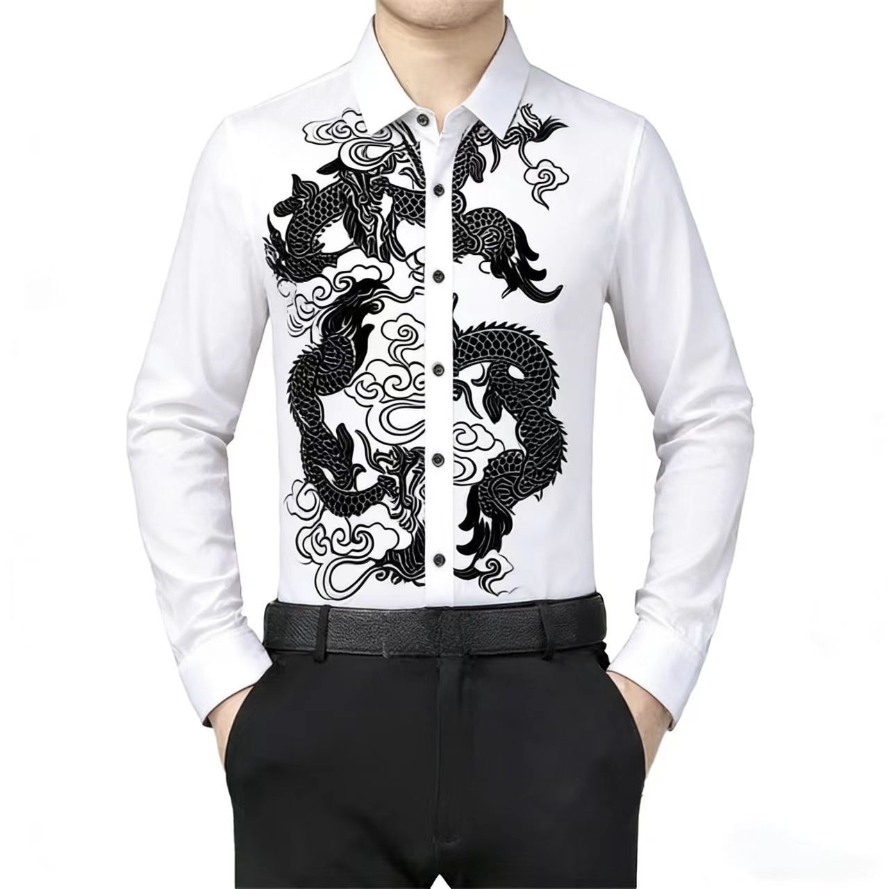 Men's long sleeve shirt Chines - Men Formal Party Wear Dress recensione e prezzo