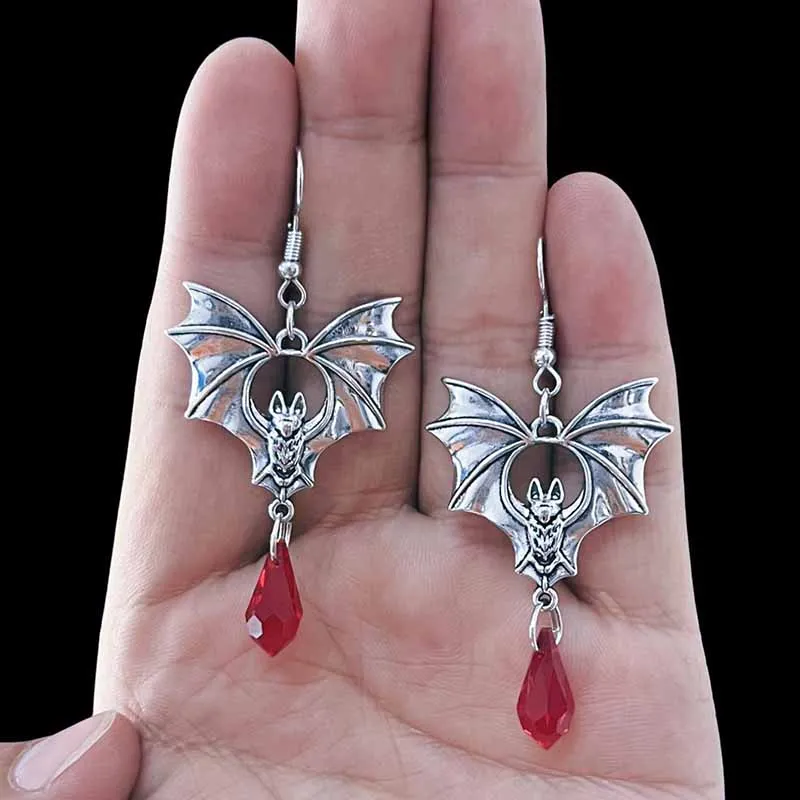 Gothic Vampire Bat Earrings Fo - Men'S Vampire Accessories 리뷰 및 가격
