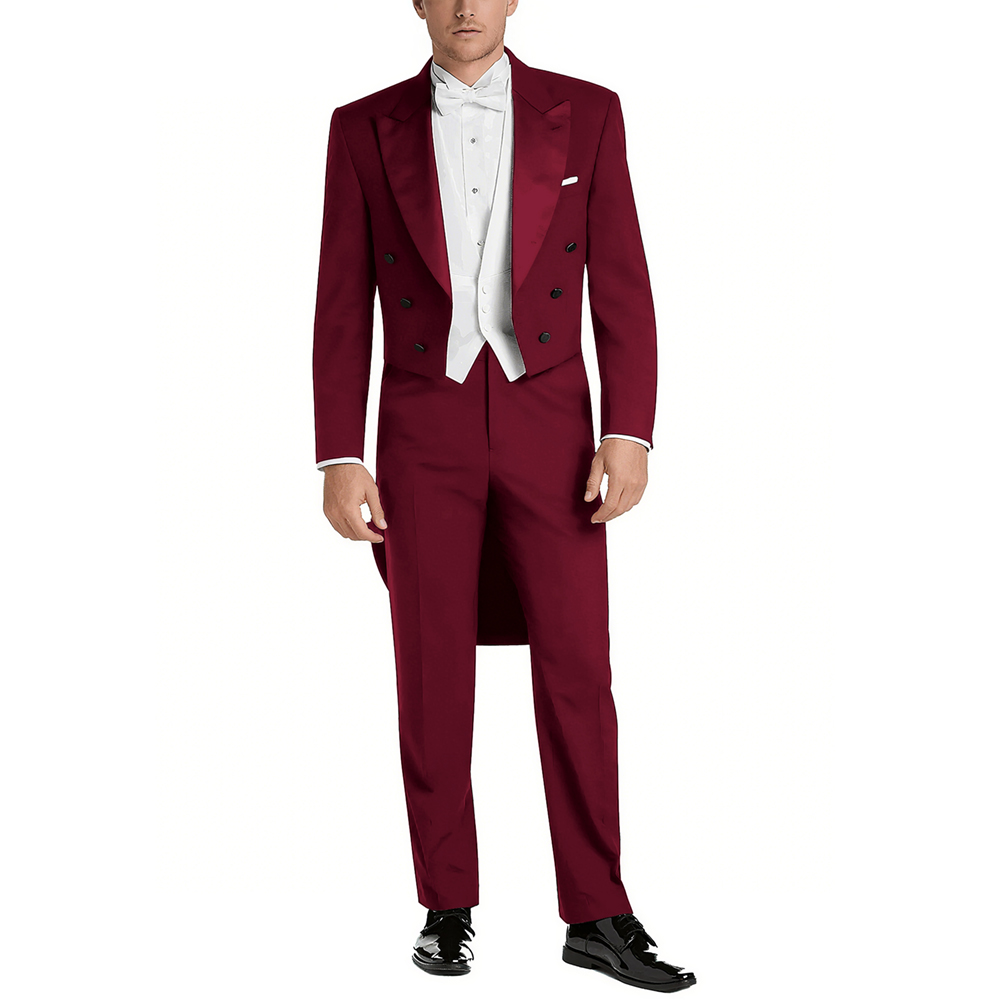 Men's Satin Peak Lapel Suit Se - Men Formal Wear Pants recensione e prezzo
