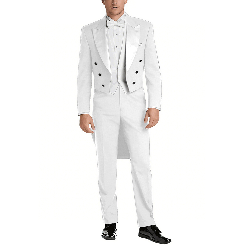 Men's Satin Peak Lapel Suit Se - Men Formal Wear Pants recensione e prezzo