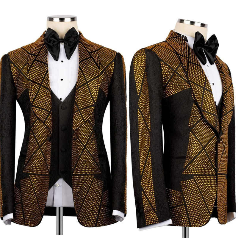 Gold Beads Men Suit Attire For - Men'S Formal Wear Attire recensione e prezzo