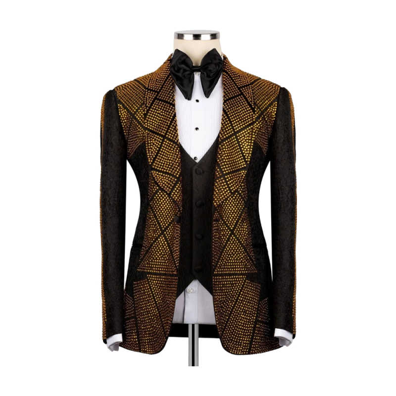 Gold Beads Men Suit Attire For - Men'S Formal Wear Attire recensione e prezzo