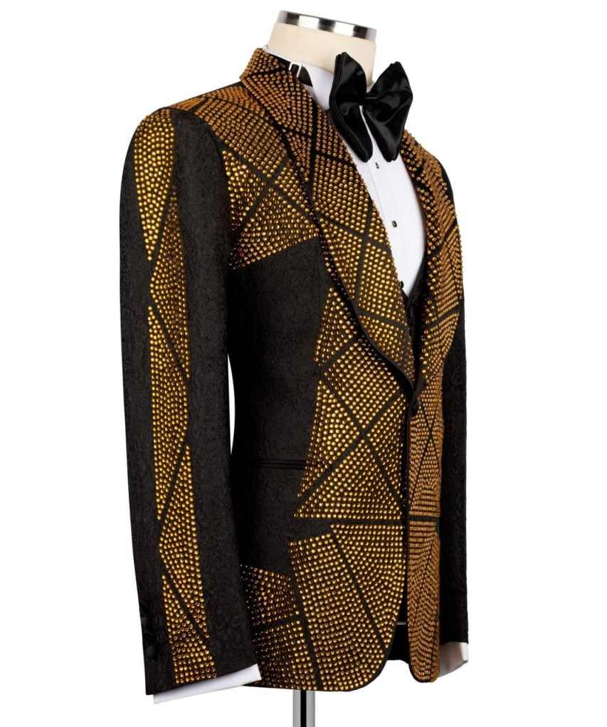 Gold Beads Men Suit Attire For - Men'S Formal Wear Attire recensione e prezzo