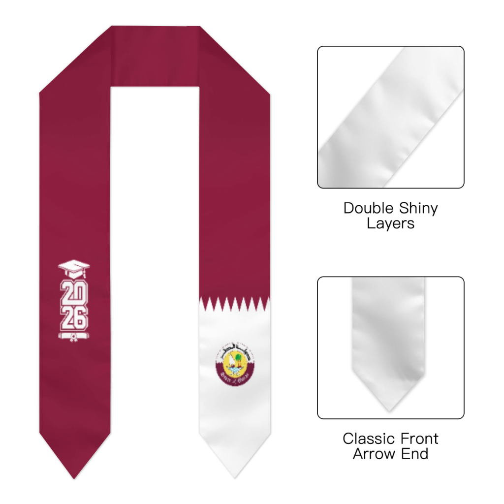 Class of 2026 Qatar Flag Scarf - Men Accessories Qatar 리뷰 및 가격