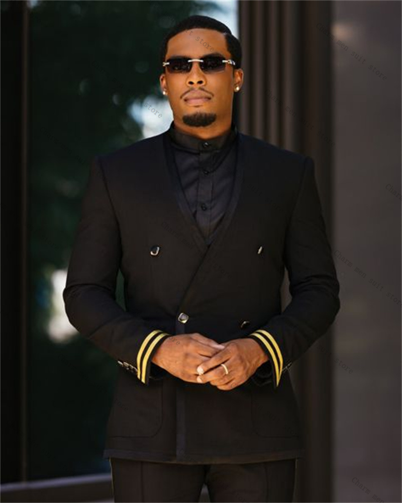 Black Men Suit Set 2 Piece Bla - Formal Wear For Men Yellow recensione e prezzo