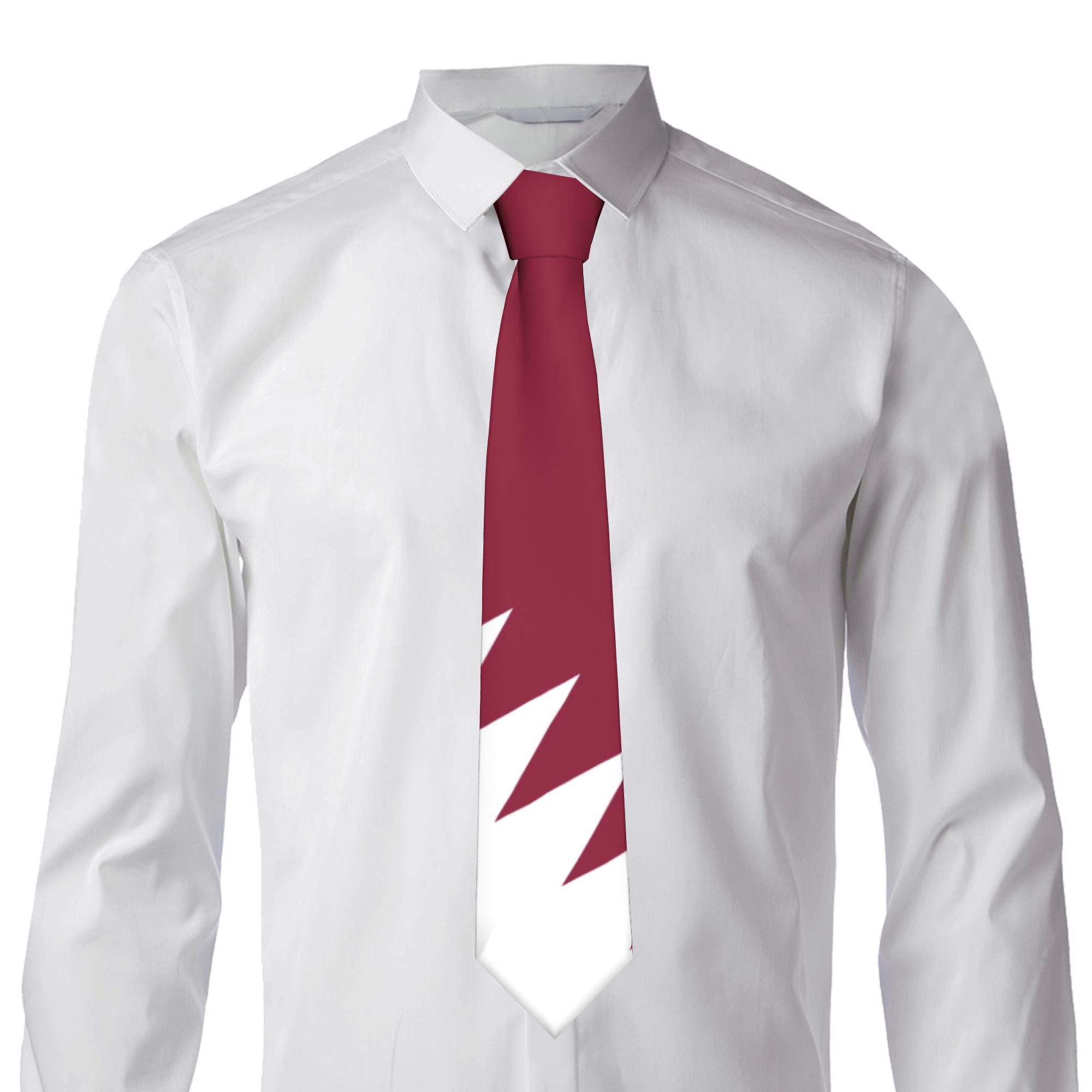 Qatar Flag Emblem Tie  Wedding - Men Accessories Qatar 리뷰 및 가격