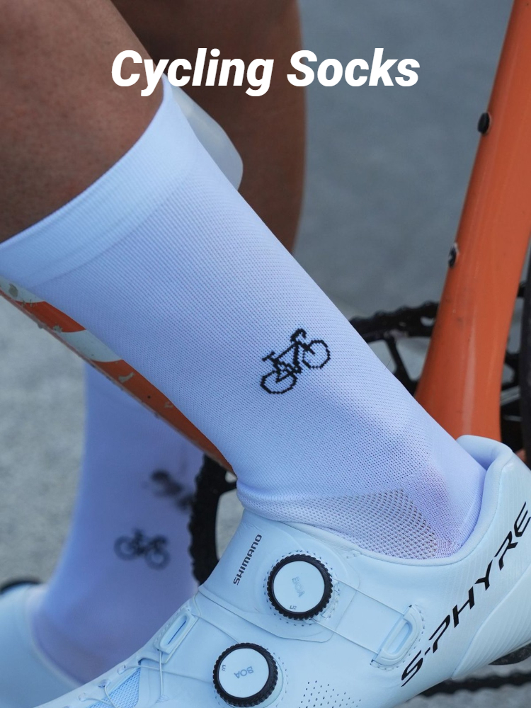 Bicycle Pattern Cycling Socks  - Men Accessories To Wear 리뷰 및 가격