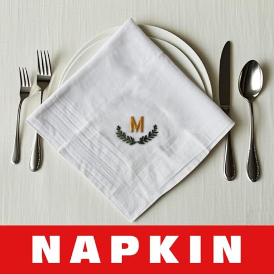 3 Pcs Men's Handkerchiefs, Whi - Monogrammed Handkerchief recensione e prezzo