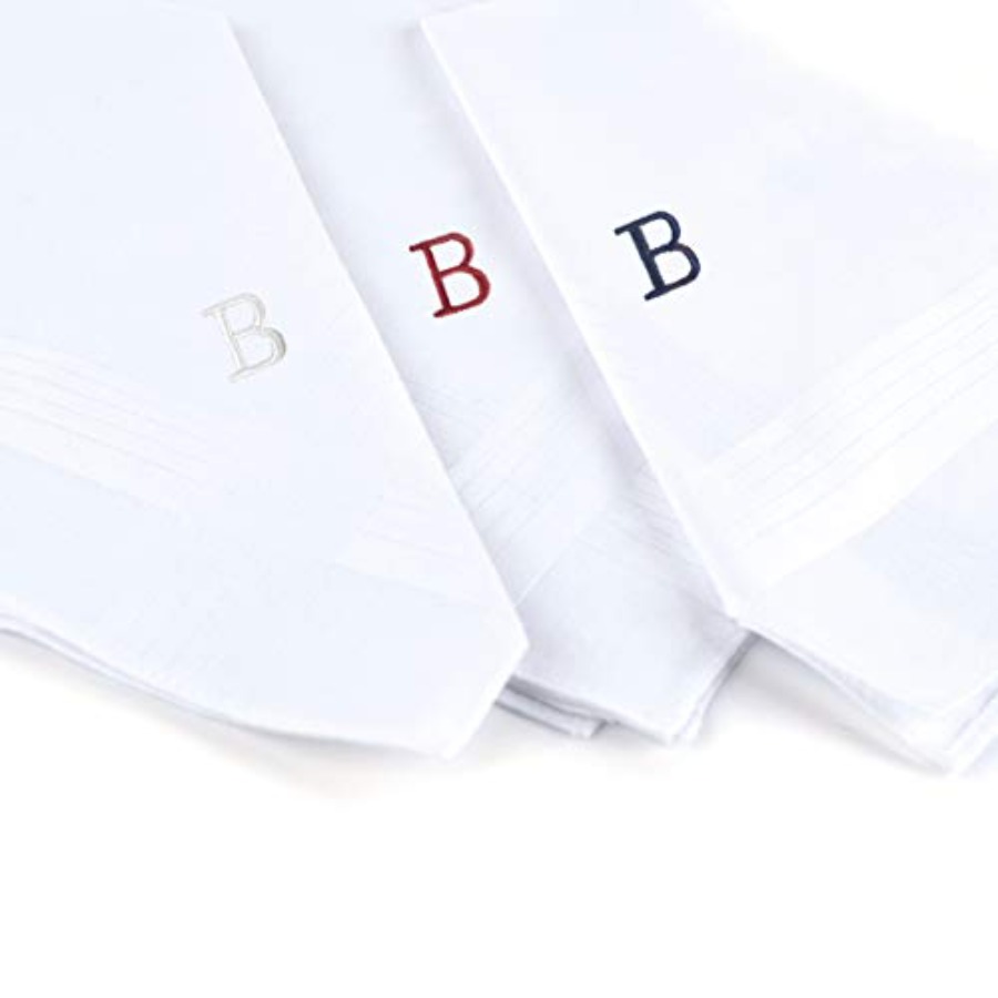 Initial Handkerchief for Men,  - Monogrammed Handkerchief recensione e prezzo