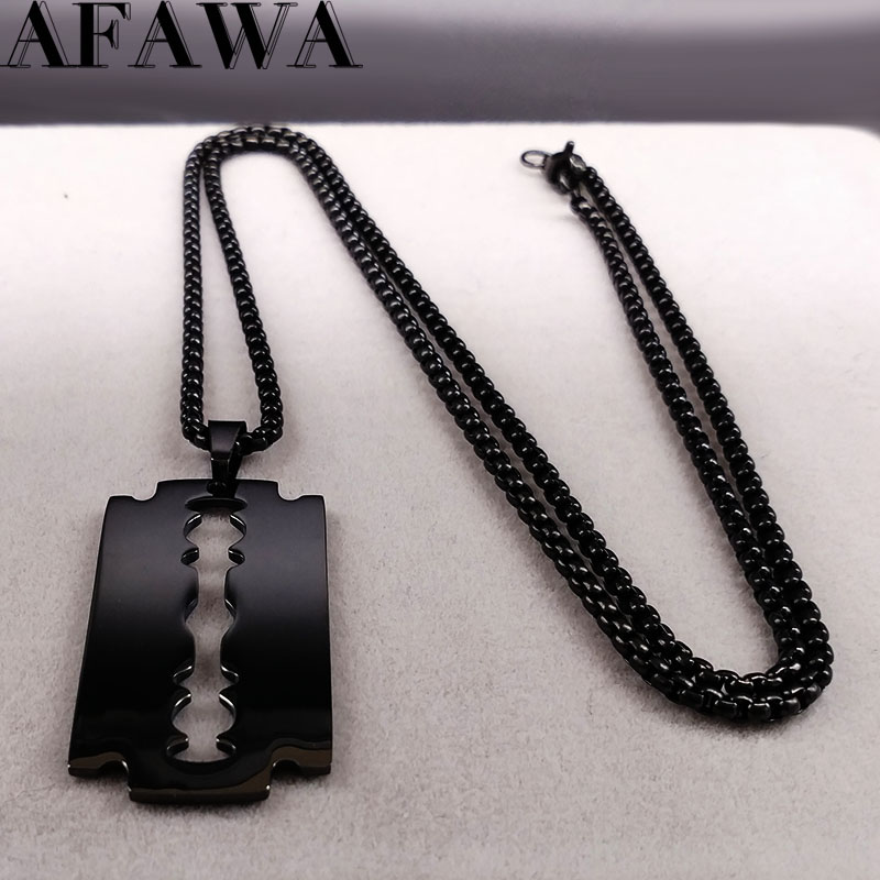 Gothic Blade Razor Pendant Nec - Men Accessories Aesthetic 리뷰 및 가격