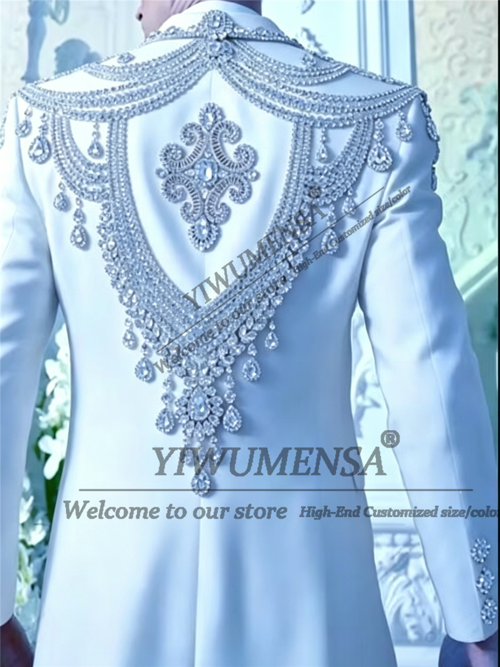 Male Fashion Beading Crystals  - Men'S Formal Wear Attire recensione e prezzo