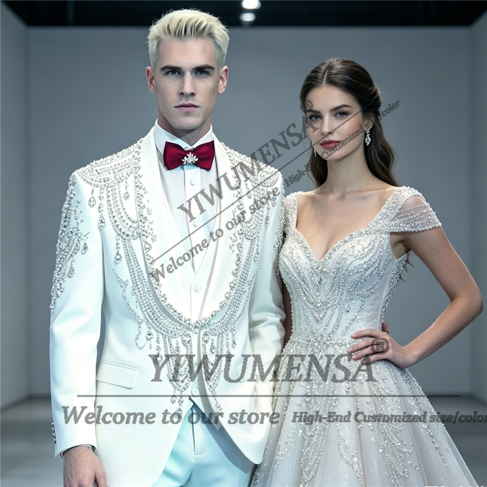 Male Fashion Beading Crystals  - Men'S Formal Wear Attire recensione e prezzo
