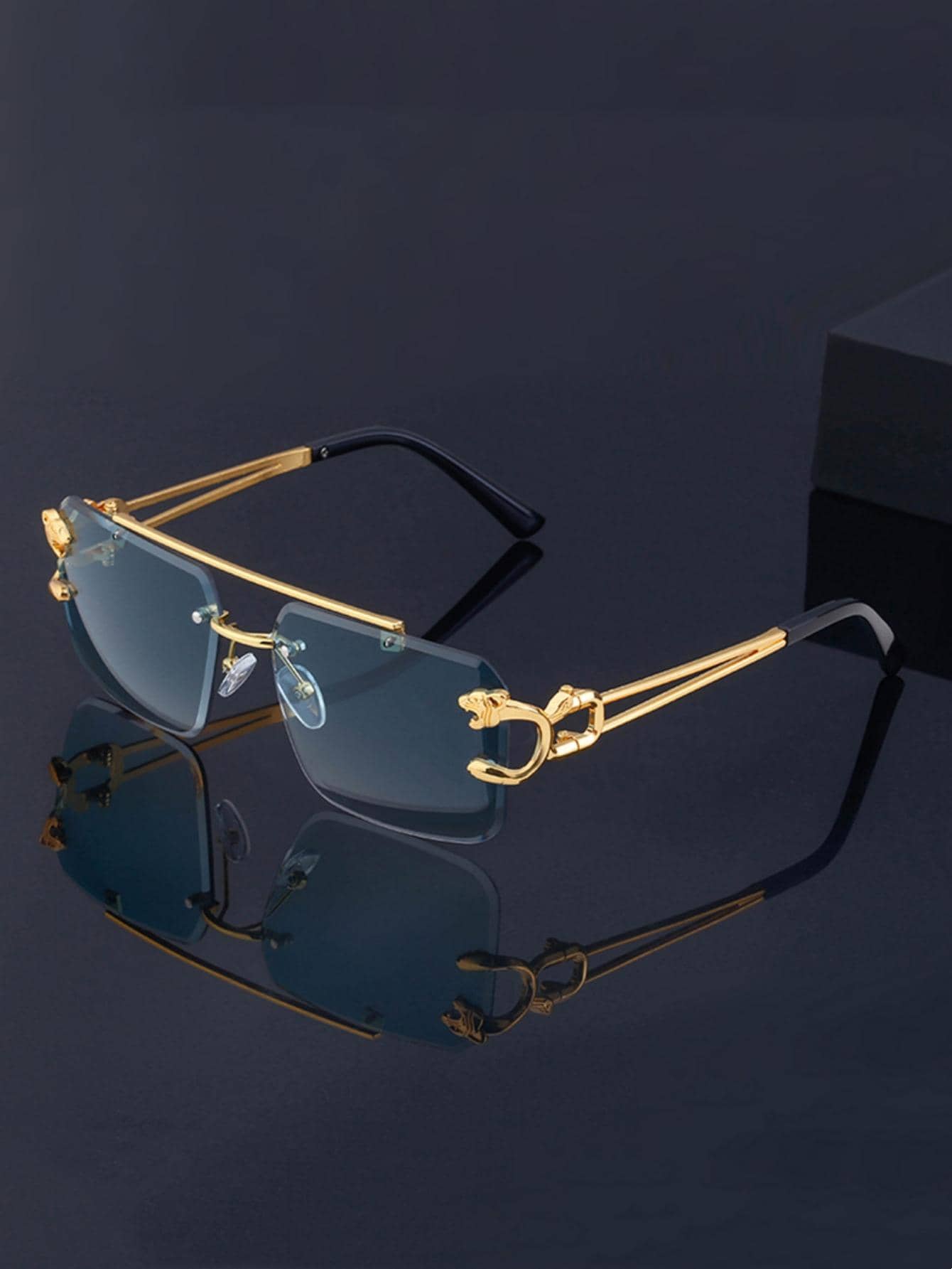 1pair Men Rimless Fashion Glas - Men'S Accessories Glasses 리뷰 및 가격