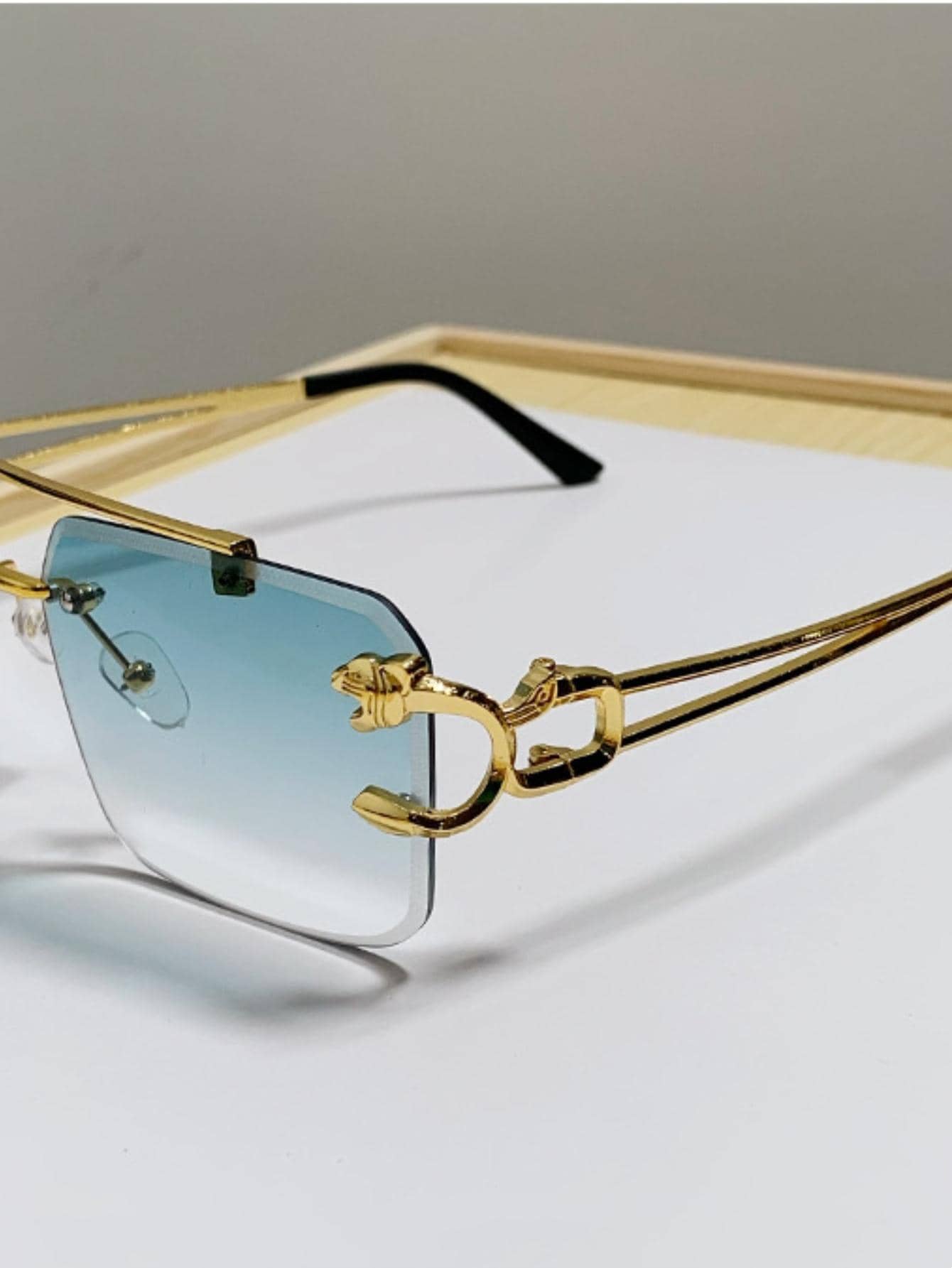 1pair Men Rimless Fashion Glas - Men'S Accessories Glasses 리뷰 및 가격