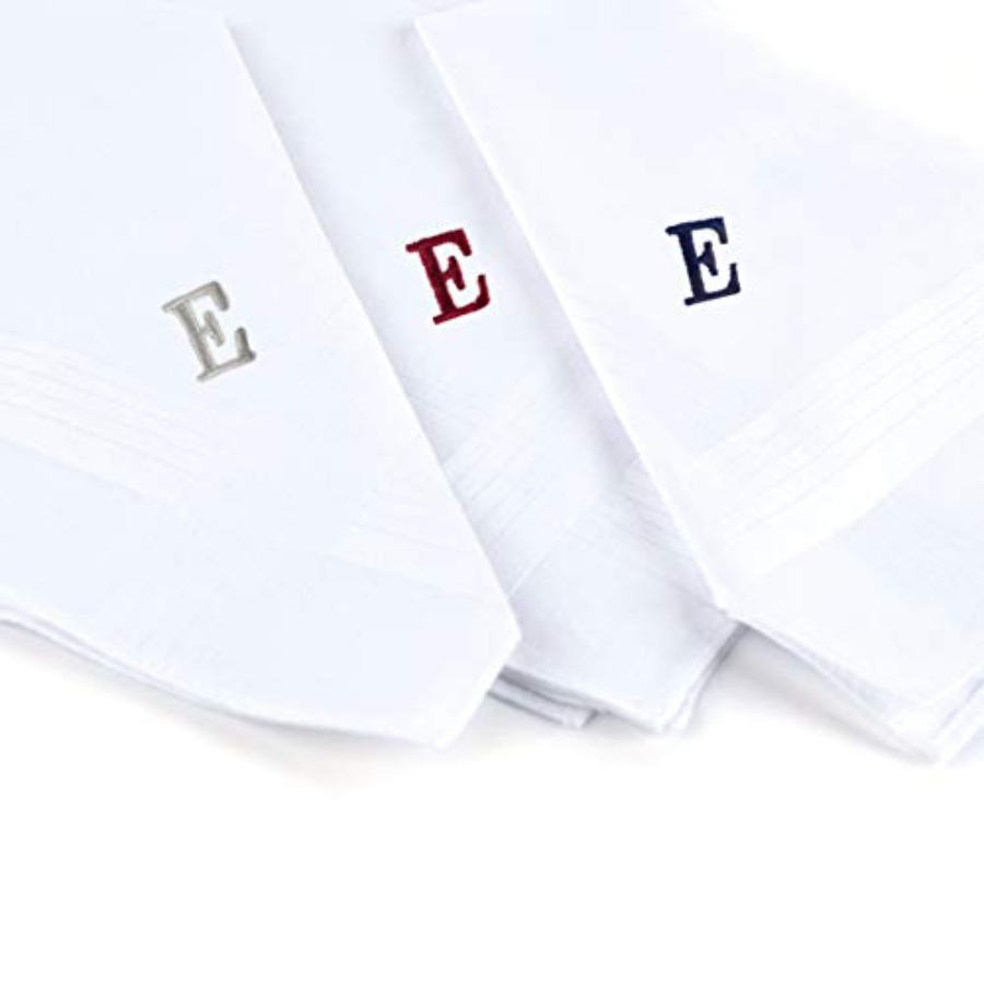 Initial Handkerchief for Men,  - Monogrammed Handkerchief recensione e prezzo