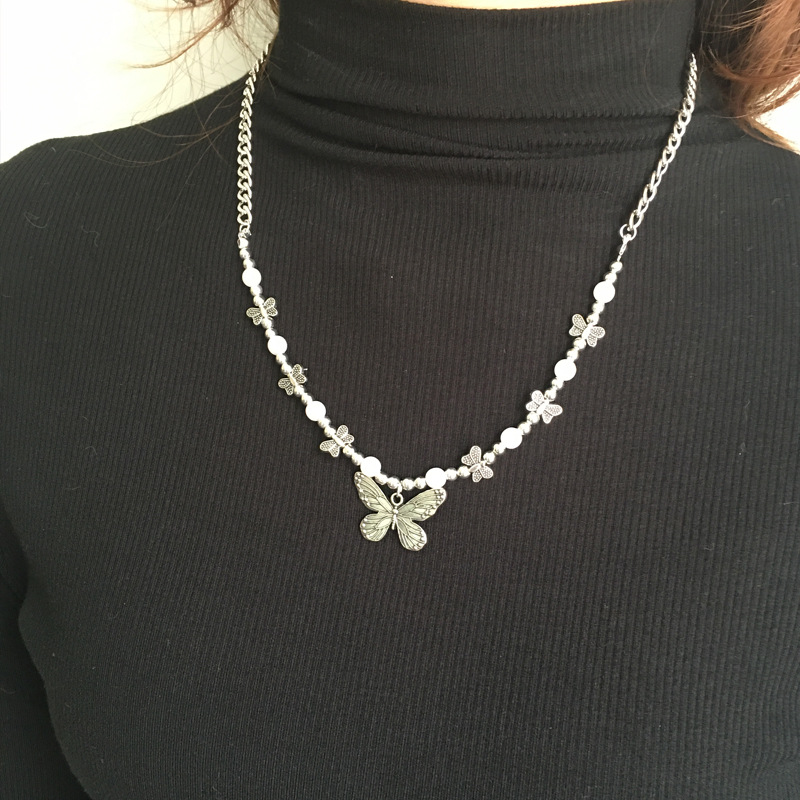 Gothic Butterfly Pendant Neckl - Men Accessories Aesthetic 리뷰 및 가격